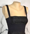 BCBGMAXAZRIA Black Kaya Sleeveless Fit & Flare Dress 2 Floral Lace Pattern Mesh