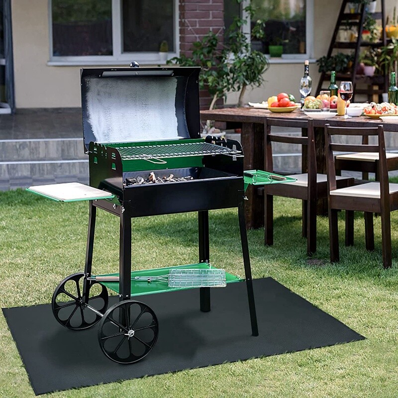 Under Grill Mat for Outdoor Charcoal, Flat Top, Gas Grills.OilProof