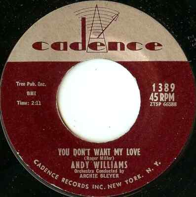 Andy Williams Dont Go To Strangers Vinyl Single 7inch Cadence (2)