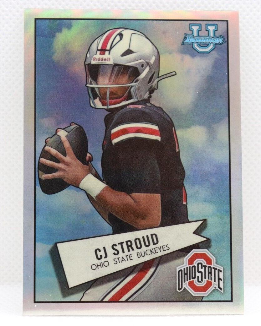 2022 Bowman Chrome U CJ Stroud SP 1952 Retro Refractor #52BF-2 Ohio State