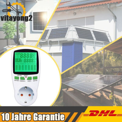 Stromzähler Wattmeter für Steckdose Einspeisemessung Stromverbrauchmessung 230V