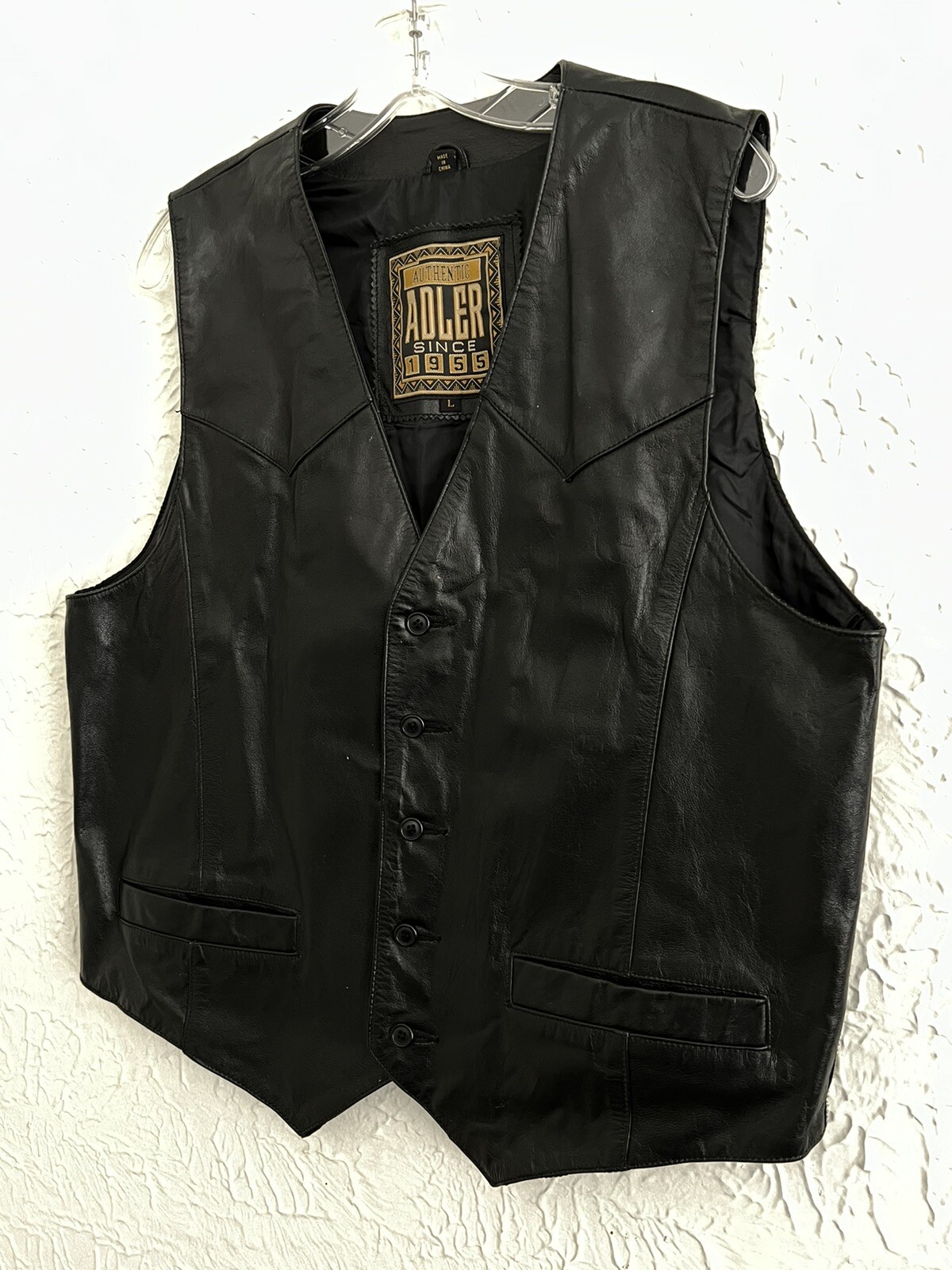 Adler Authentic 5 Button Front 2 Open Pockets Bla… - image 2