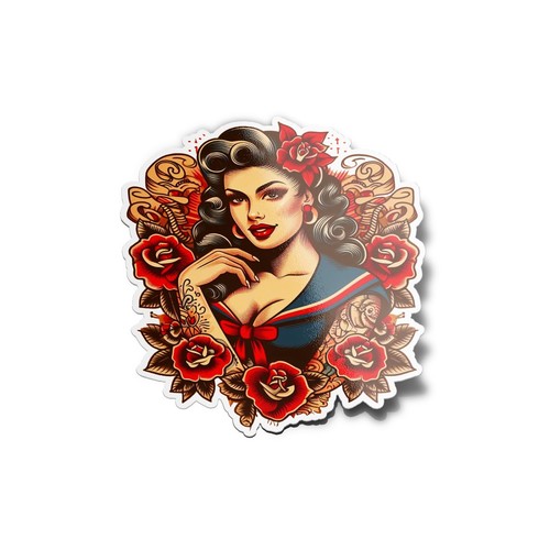 Autocollants Vinyle Motif Rose - Lot De 2 - 75 Mm - Imperméable, Résistants Aux UV - Pour Décoration