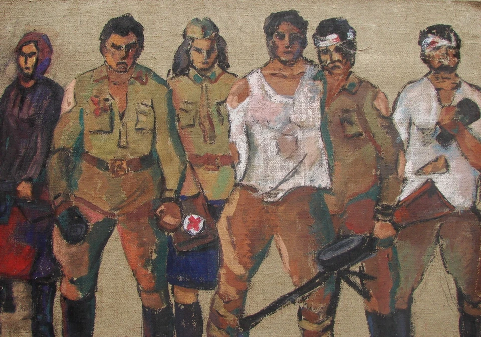 Ucraniano Soviético URSS Pintura Teatro Arte Escénico Figura Boceto Soldado Segunda Guerra Mundial Foto 4 de 4