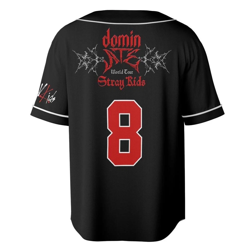 STRAY KIDS 'DominATE' World Tour 2025 Women Baseball Jersey Stay Merch Shirt