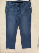 New IMAN Women Blue Jeans Sz 24W Medium Wash Stretch Comfy
