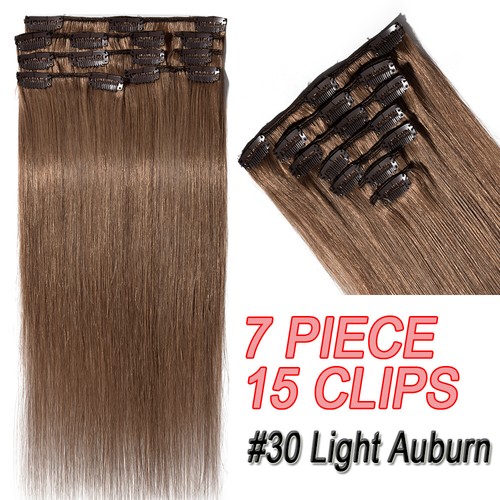 Extensiones de cabello humano con clip CLERANCE 8 PIEZAS estándar barrido/ombre de cabeza completa - Imagen 41 de 51