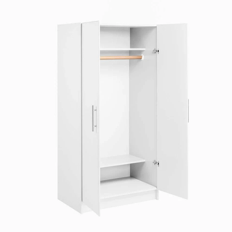 Armario independiente Prepac 65" x 32" x 24,5" doble puerta herrajes sin llave blanco Foto 4 de 4
