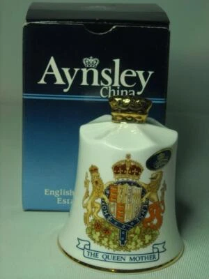 1990 Aynsley QUEEN ELIZABETH QUEEN MOTHER 90th Birthday Bell Original Box - Image 1 of 4