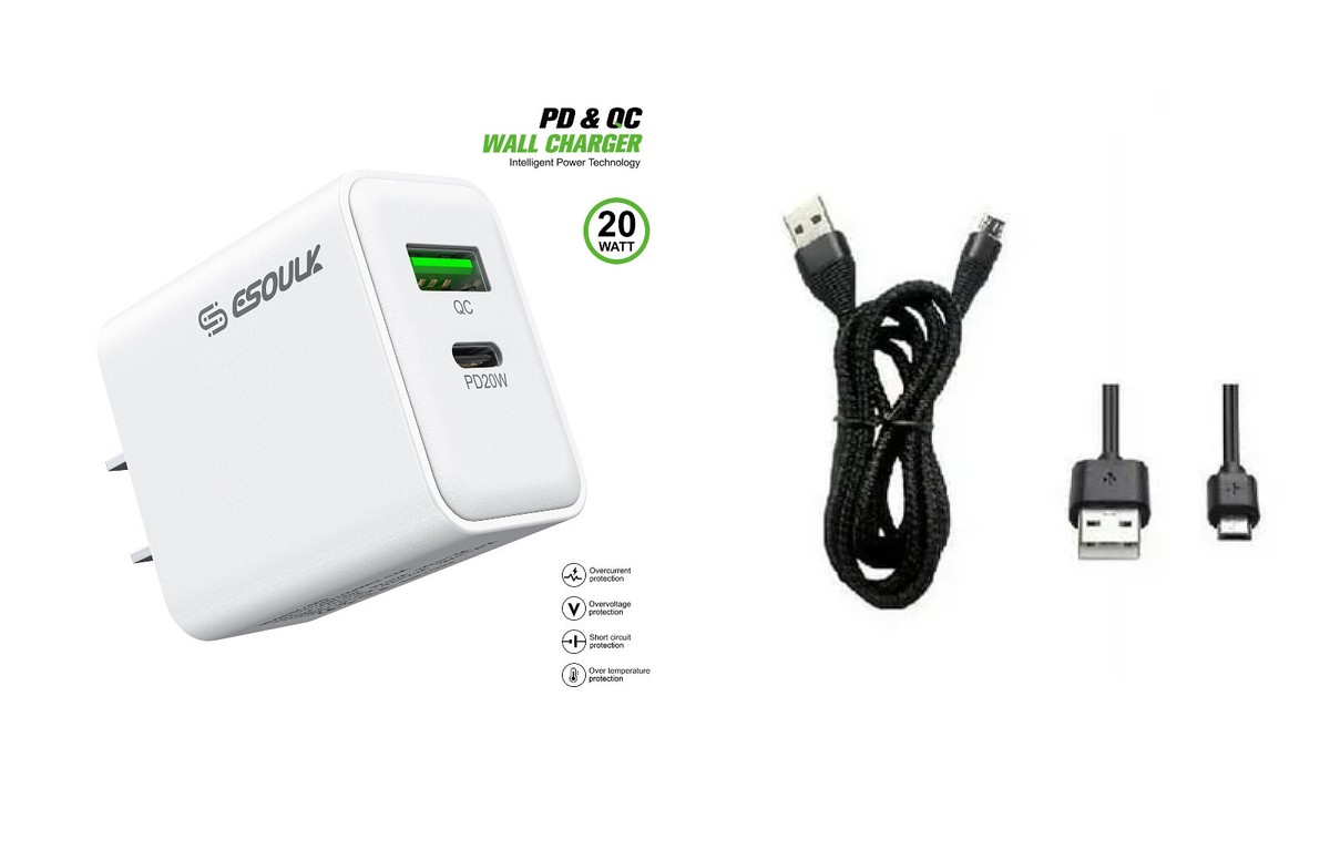 20W Home Wall Charger + Micro USB For ZTE Blade A3 Joy TD-LTE US