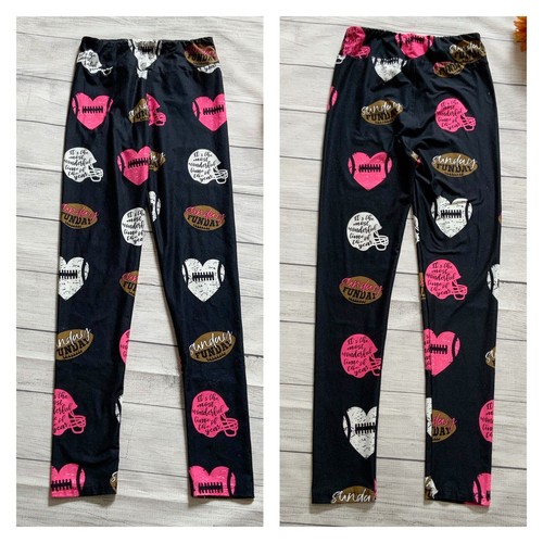 Leggings elásticos con temática de fútbol AAL&M talla única - Imagen 2 de 10