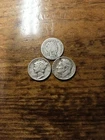 Set of 3 Silver Dimes Barber Mercury Roosevelt 90% Silver Stacker Lot