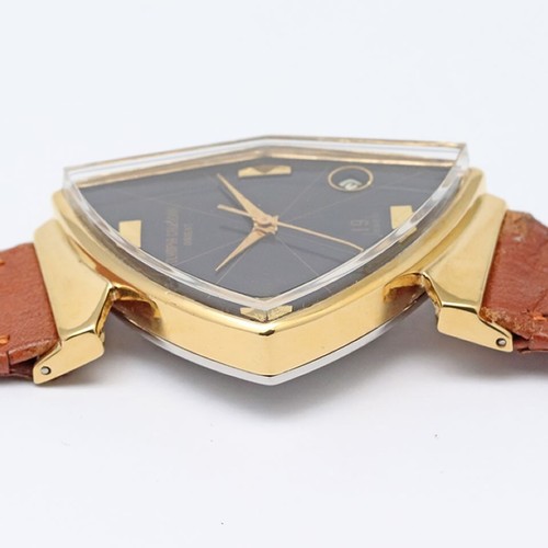 ORIENT Olympia Calendar Triangle Manual Winding Black Dial VINTAGE Men's Watch - Picture 3 of 13