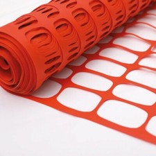 RETE DA CANTIERE EDILIZIA ARANCIO ROSSA SEGNALETICA RECINZIONE PVC ROTOLO MT.50