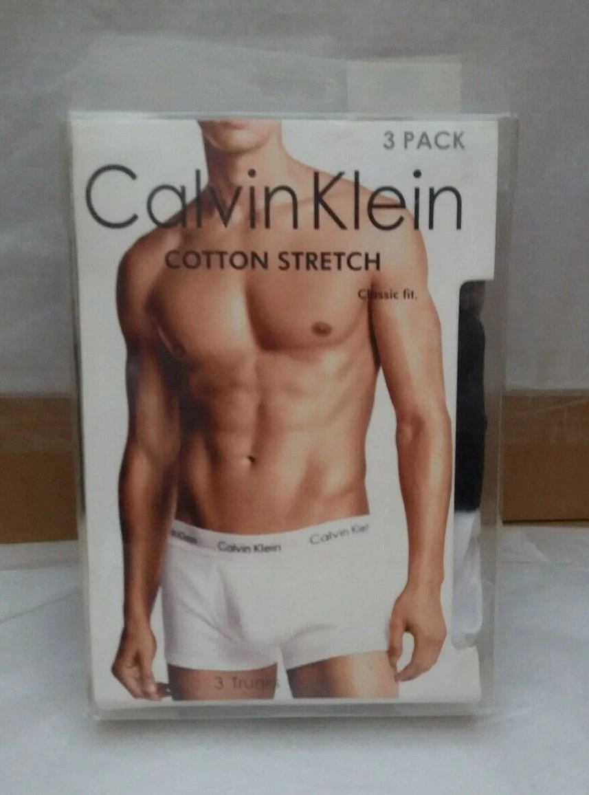 MEN S CALVIN KLEIN Classic Fit 3 Pack Cotton Stretch Trunks