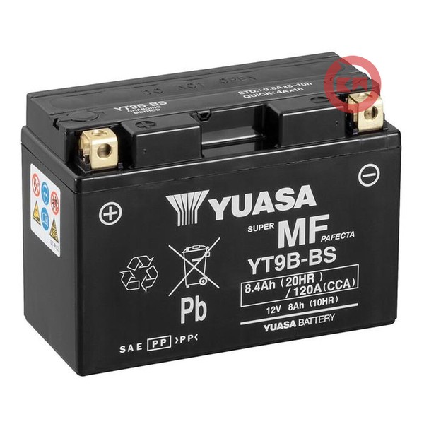 Batterie Yuasa YT9B-BS 12V 8Ah Yamaha Xt X 660 2008 2009 2010 2011-image