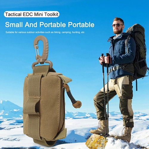 Tactical Molle Keys Tool Pouch Utility Small Mag Coins Pouch Medical Waist Bags - Picture 5 of 25