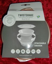 TWISTSHAKE, głęboki talerz dla dzieci (miska) z pokrywką, miską i pokrywką, różowe złoto, oryginalne opakowanie