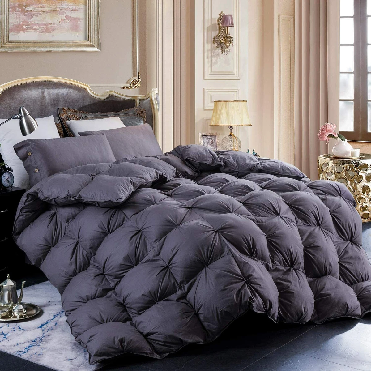 SNOWMAN Heavy Weight Goose Down Comforter King Size 100 Cotton