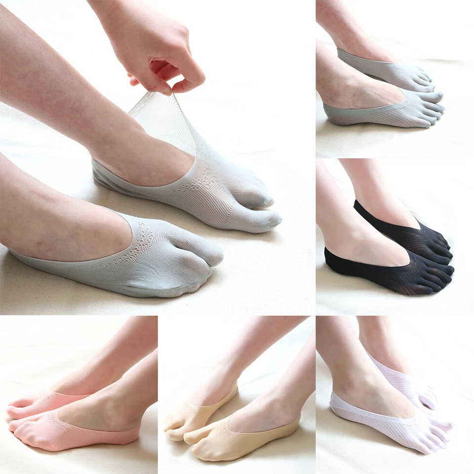 5 Pairs Womens Orthopedic Compression Toe Socks Five Finger Low Cut Liner Sock - Image 3 of 4
