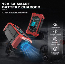 Caricabatteria Auto Moto 12V 6A Display Lcd per Batteria Ricarica Rapida - Miniatura 2