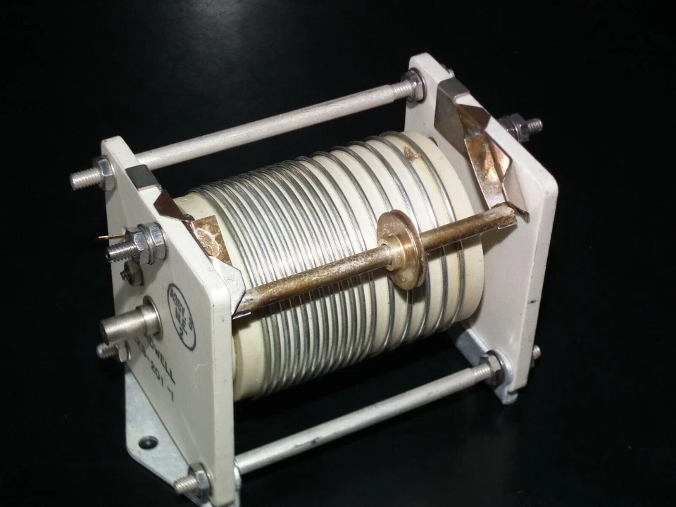 Bobina inductora de rodillos variables NOS - JOHNSON CARDWELL 10uH - AMPLIFICADORES LINEALES Foto 4 de 4