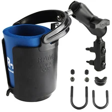 RAM Mount Self Leveling Cup Holder Aluminum Motorcycle Handle Mount