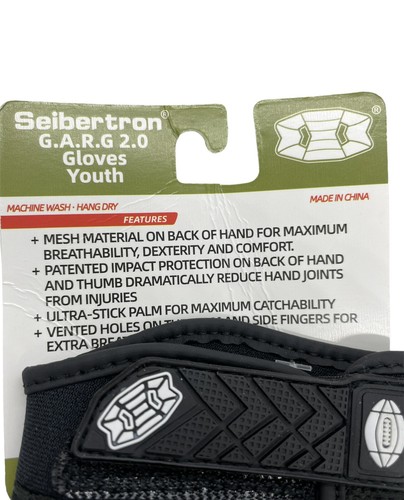 Seibertron G.A.R.G 2.0 Stick Gel Filled Anti-impact Football Receiver Gloves - M - Picture 3 of 4