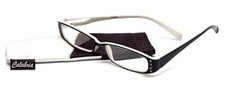 Calabria 727S Dazzles Designer Reading Glasses w/Matching Case in Black 2.75