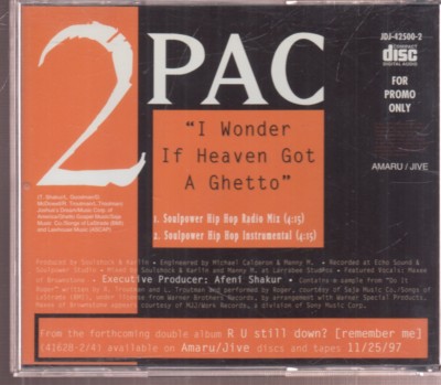 2pac i wonder if heaven got a ghetto cd promo | eBay