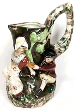 Civil War Era Pitcher Staffordshire Pearlware Fair Hebe 1860s