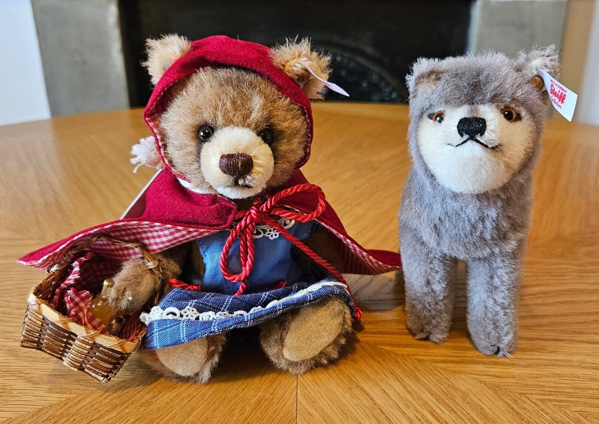 STEIFF 021350 LITTLE RED RIDING HOOD AND THE WOLF 16CM/13CM