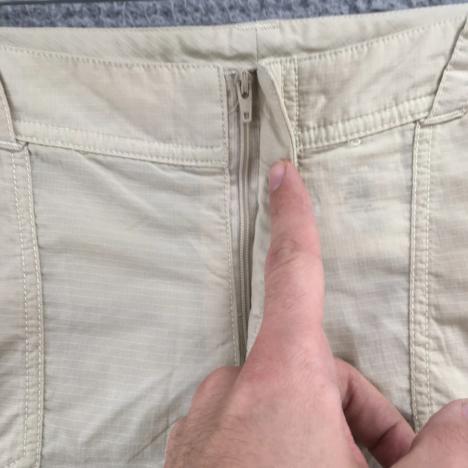 Pantalones chinos Nike Capri para mujer L (actual 34X22) beige tiro medio cordón cremallera mosca Foto 3 de 4