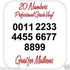Professional Grade BLACK Vinyl Street Address Mailbox Number Decal Stickers 2"