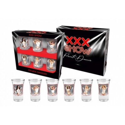 Lady Dressed - Undressed Set of 6 Drinkware Glasses Funny Gift Bachelor Party