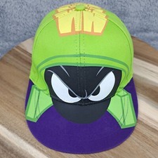 Vintage Looney Tunes Hat Cap Snap Back Marvin The Martian Big Print Cartoon Men