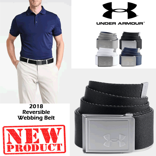 UNDER ARMOUR WEBBING BELT ADJUSTABLE CANVAS BELT ONE SIZE MENS GOLF BELT NEW eBay