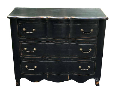Arhaus Distressed French Country Style Bedroom Dresser 3 Drawer In