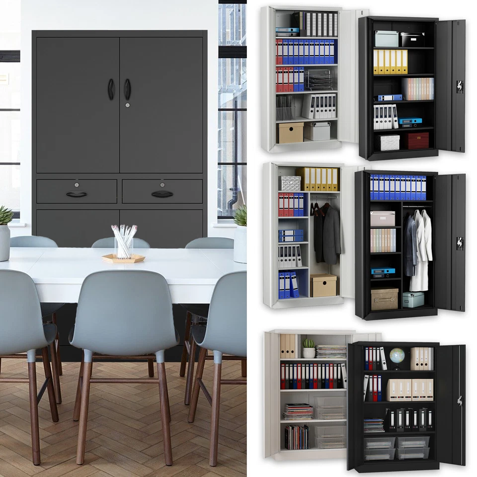 MIDORI® Aktenschrank Büroschrank Metallschrank Stahlschrank Spind Lagerschrank