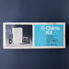 Vintage 1981 GE Door Chime Kit C800 Mounted Wired 10V Made In England New
