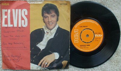 Elvis Presley - Suspicious Minds / You'll Think Of Me - Rare Blank Sleeve + 45 