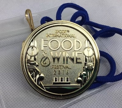Disney Medal Epcot Land yard 2016 International  Food & Wine Festival Event