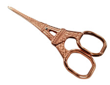 Vintage Style Scissors "Eiffel Tower" Design Rosy Gold Finish 136mm  5-3/8" 