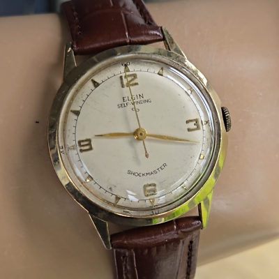 Vintage ELGIN men's automatic watch Cal.643 17Jewels 10K GF