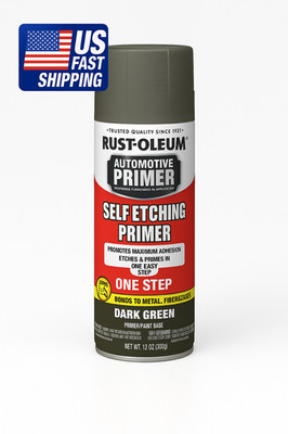 Self Etching Primer Spray Paint 12oz Dark Green   Automotive Metal Surface Prep