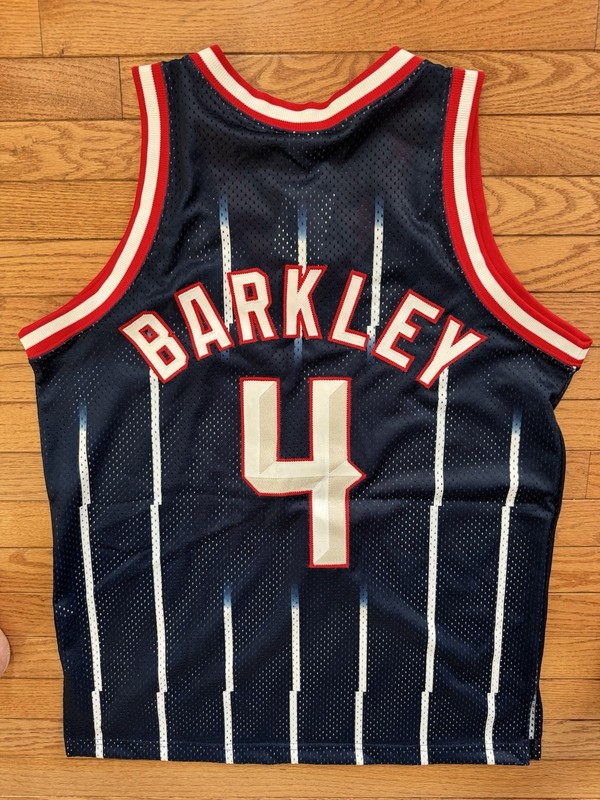 Starter Authentic Jersey Charles Barkley Houston Rockets Men 46 New Tag Stitched
