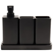 YMXYJM Bathroom Accessories Set, 4 Pcs Bathroom Accessory Set, Soap Dispenser, T