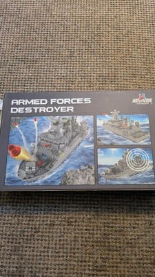 Armed Forces Destroyer Baustein Set 528 Teile Apostrophe Spiele Neu & Sealed