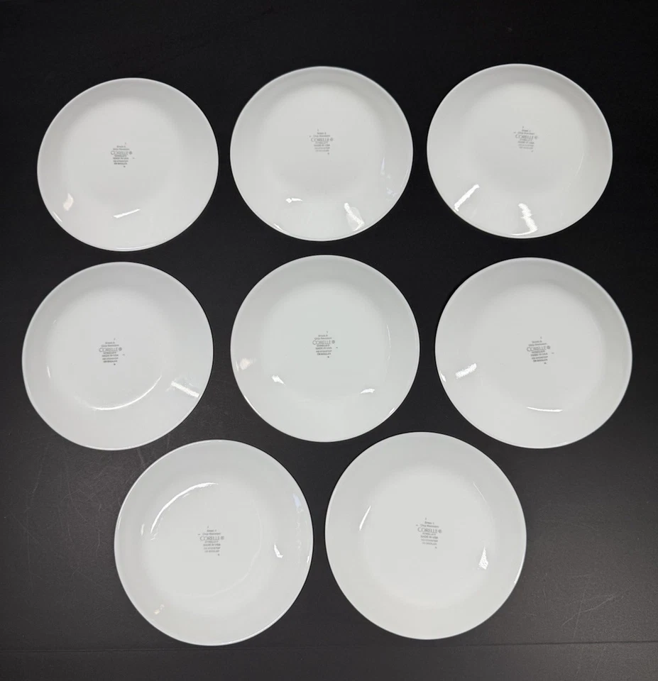 Platos de cena vintage 16 Corelle Mytic gris a rayas puntos 10,25", 6,75" Foto 3 de 4