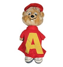 Vintage 1983 Alvin and the Chipmunks Pull String Talking 18" Plush Worn Voice
